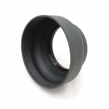 58 мм, 3-в-1 3-степенна сгъваема гума сенник за обектив обектив за Canon, Nikon Fujitsu (размер резба на обектива 58 мм)