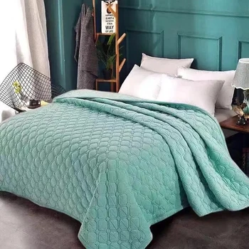 Покривки за легла, однотонная кристален кадифе чаршаф, утолщенное зимата е топло одеяло, покривка за дома, декорация на всекидневна