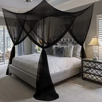 Секси mosquito net, дворцовата четырехдверная двойно легло King/Queen