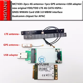 JINYUSHI за MC7430 + 2 елемента антена 4G + 1 бр антена GPS + USB адаптер нов оригинален FDD/TDD LTE 4G CAT6 HSPA + карта на ГНСС WWAN USB 3.0