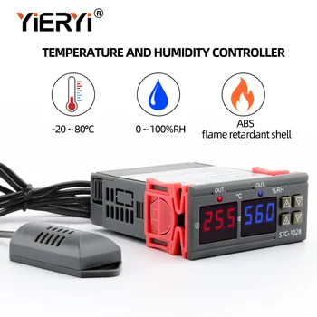 Yieryi Цифров Термостат за Контрол на температурата И влажността на STC-3028 Термометър-Влагомер Контролер ac 110-220 vdc 12 В 24 В 10A