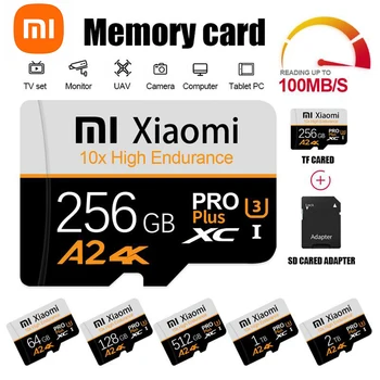 Xiaomi Micro SD TF Карта 1 TB A2 PRO Plus microSD 2 TB Карта с Памет Висока скорост 64 GB 128 GB SD Карта за Камерата на Смартфона Компютър