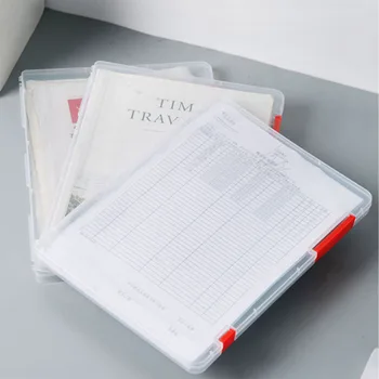  Прозрачна кутия за съхранение на формат А4, прозрачен пластмасов калъф за попълване на хартия за документи, водоустойчив, прахоустойчив, офис консумативи на едро
