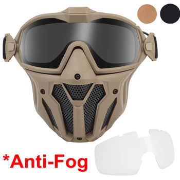 Тактическа полнолицевая маска Страйкбол Военен камуфлаж за Лов Cs Армията маска за военна игра за Стрелба защитни очила ветроупорен