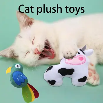 Играчка за котки, безопасна, устойчива на надраскване, във формата на животно, китен, забавна интерактивна играчка плюшен за дома, плюшен играчка за котки, играчка за кучета, дъвчене играчка