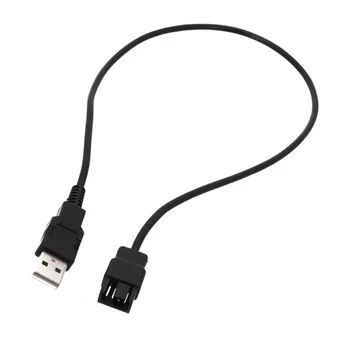 Нов кабел за захранване на вентилатор USB-4PIN, кабел за захранване на вентилатор на лаптоп USB-4pin 3Pin, 5V 30/50/100 см, директна доставка