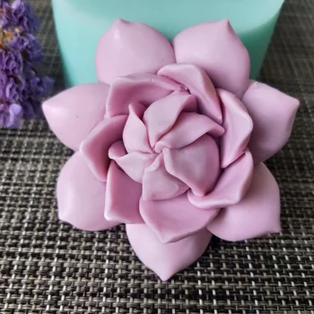 HC0111 PRZY 3D цвете Божур Роза Мухъл Силиконова форма за сапуни, Ароматни Свещи Форма за мыловарения Смола Глинена форма