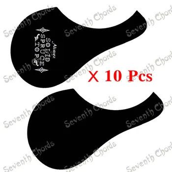 10 бр. черен панел за акустична китара в стил фолк, подплата за защита от надраскване (MJTB-BK-1030-10)