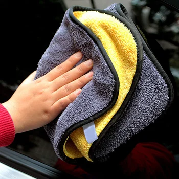 Кърпа за автомивки от микрофибър кърпа за почистване на автомобил, кърпа за подсушаване, подшитая кърпа за грижа за автомобила, подробно описваща кърпа за автомивка 30х30 /40 /60 см