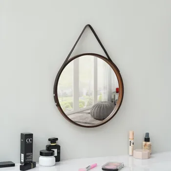 Създава огледало за гримиране в банята Gold Nordic, кръгло огледало за баня с защита срещу замъгляване, Ретро тоалетка Espejo, аксесоари за дома