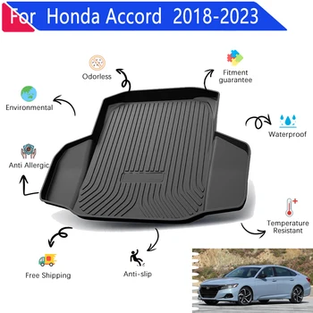 Автомобилни Постелки за багажник на Honda Accord MK10 10th Генерал 2018 ~ 2022 2023 Материал TPE Лесно Моющийся Авто Задния Товарен Тава Постелки за Багажник Аксесоари