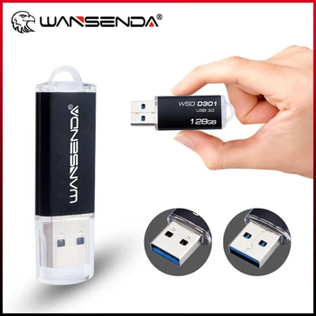 WANSENDA USB 3.0 Флаш-памет и 128 GB Метален Флаш памет 256 GB 64 GB 32 GB 16 GB Преносима Карта с Памет Висока скорост на Стик Флаш памет