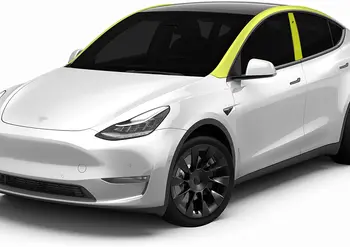 Комплект Защитно фолио AB pillar 7,5 mil С Предварително Вырезанной Боя, Прозрачен Сутиен, PPF Decal Филм, който е Съвместим с за Tesla Model Y 2020-2023