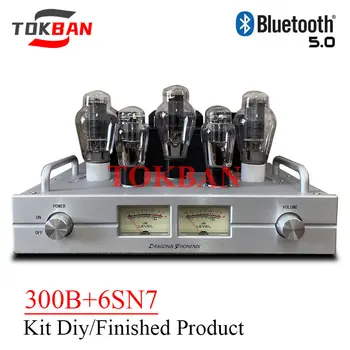 Tokban 300B Вакуум Клиенти Усилвател на 8 W * 2 Висока Мощност Diy Комплект Sweet Voice Bluetooth 5,0 Vu Метър 2-канален Усилвател Hi-FI Аудио