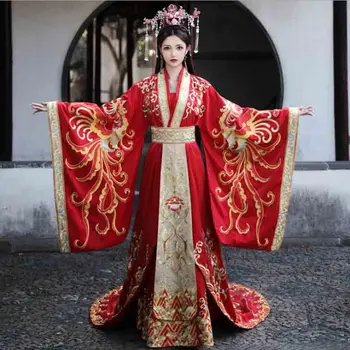 Луксозни Ханьфу, мъже/жени, китайската традиционна бродерия, сватбена червена рокля Ханьфу, костюм за cosplay за двойки, плюс размер 2XL