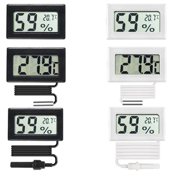 Мини цифров LCD удобен сензор за температурата в стаята, влага, термометър,влагомер