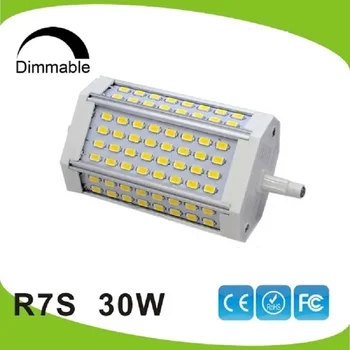 Димиране 30 Watt led лампа R7S с лампа 118 мм без вентилатор J118 RX7S ще замени 300 W галогенную лампа AC110-240V