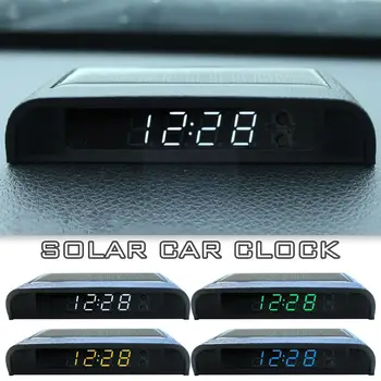 Портативни слънчеви автомобилни цифрови LCD часовници и температурни часовници с осветление на електронното автоматично показване на температурата на екрана Dashbo U2G0