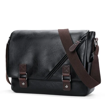 2021 Ново записване, модерен мъжки чанти, кожена чанта през рамо, висококачествен бизнес портфейл, луксозни маркови мъжки чанти-незабавни посланици