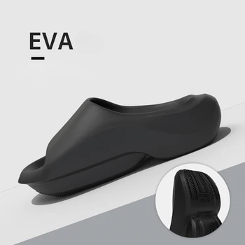 Мъжки чехли от ЕВА, висококачествени стилни чехли за жени, плажни сандали, нескользящая обувки на дебелото платформа, мъжки домакински обувки за баня