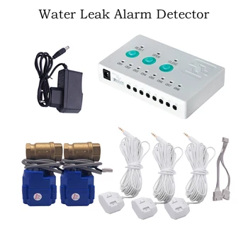 WLD-808 (DN15*2 бр.) Аларма и Детектор за изтичане на вода с датчик за вода 3шт 6 метра и алармена система Smart Valve Detector De Elisa De Agua