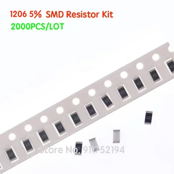 2000 бр./лот 1206 1R на Ом-1 M Ω 5% SMD Комплект Резистори Асорти Комплект проби 80valuesX25pcs = 2000 бр.