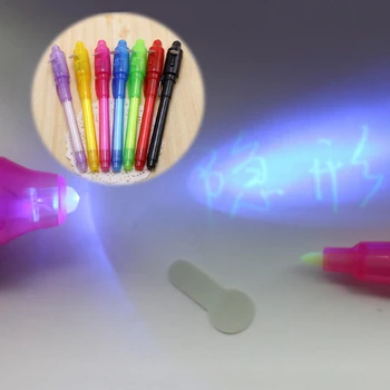Дръжка с ултравиолетовите лъчи, маркер за сигурност с невидимо мастило, писалка с uv-led Blacklight,