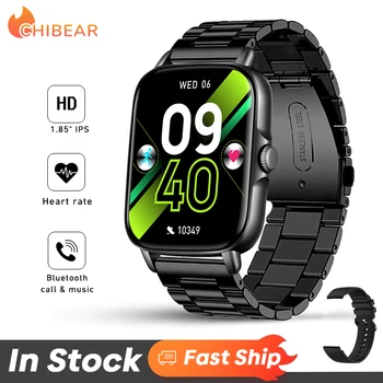 Смарт часовници ChiBear с Bluetooth-разговори, мъжки спортни часовници с сърдечния ритъм и съдържание на кислород в кръвта, 1,85 цолови водоустойчив умни часовници за жени за Android и IOS