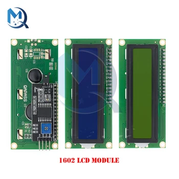 5V LCD1602 1602 LCD дисплей I2C Дисплейный Модул Синьо/Жълто-Зелен Екран PCF8574T Осветление LED Srceen Дъска Фон за Arduino