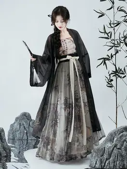 Древен костюм момичета Cosplay Hanfu Оригинален автентичен Hanfu женски яка Hanfu пола на кръста Ежедневни Ежедневни облекла Ancient Hanfu