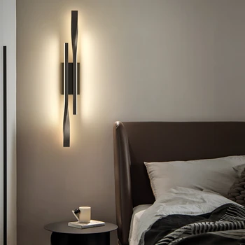 Стенен лампа Нощна лампа Скандинавски спалня Лампи за дневна Прост модерен италиански дизайн, с монтиран на стената лампа, за да премине в коридора