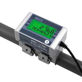 Ултразвуков разходомер за измерване дебита на течна вода от чешмата с катарама HUF400 IP67 от Порцелан