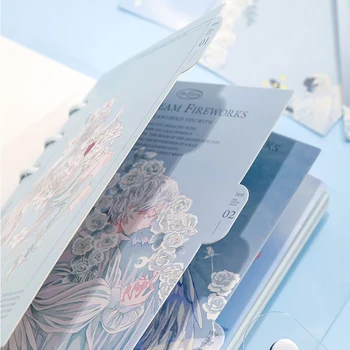 Японската книга с отрывными листа, свалящ цветна книга с отрывными листа от PVC, висок клас тетрадка от собствения си материал