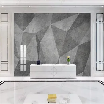 Тапети за хола Абстрактни геометрични триизмерни фрески Тапети за спалнята Разтегателен Фон Тапети за дома
