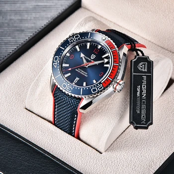Мъжки ръчен часовник PAGANI ДИЗАЙН, висок клас марка, керамични bezel, сапфирен кристал, автоматични часовници, 100-метрови водоустойчив механични часовници NH35