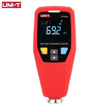 UNIT UT343A Цифров измерител на дебелината на покритието на автомобила, тестер фолиа, бои, м лакове, автомобилни инструменти за измерване на FE/NFE