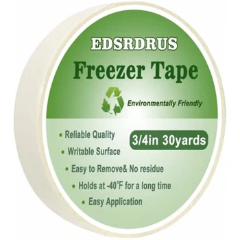 Фризера лента F-EDSRDRUS за запис на 3/4 инча x 90 метра височина, устойчив на ниски температури, свалящ се, без остатък, хладилник лента