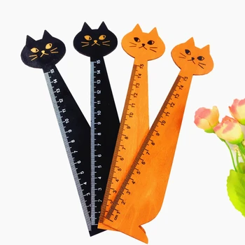 1 бр./лот, ретро фигура хубава котка, подарък измервателен инструмент, корейски стил пэчворка, офис ученически линия за коте