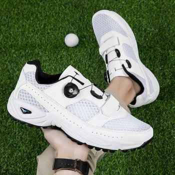 Нови обувки за голф, мъжки окото дишаща градинска удобни обувки за голф, билкова нескользящая обувки за голф, големи размери 40-46, обувките за голф
