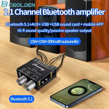 EGOLDEN ЗК-1602T модул, цифров усилвател на мощност Bluetooth TDA7498E, регулиране на високи бас, неутрален звук, Bluetooth. Няма дневник