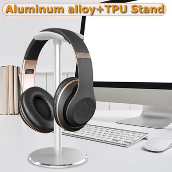 Безжична стойка за слушалки от алуминиева сплав + TPU, държач за слушалки, скоба, маса рафт за аксесоари за гейминг слушалки без притурки