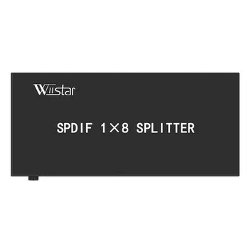 Оптичен Toslink SPDIF 1 вход 8 изход 1x8 сплитер Цифров оптичен аудиоконвертер с поддръжка на DTS в AC3