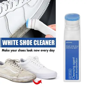 2023-Чисти Бели Обувки Отбеливающее Почистващо Средство За Обувки С Четка За Почистване На Обувки, Маратонки, Почистване На Обувки, С Помощта На Самозалепваща Се Лента За Почистване T U5a3