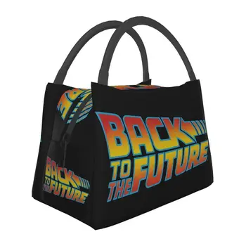 Ретро завръщане в бъдещето термоизолированная чанта за обяд на Milica Mcfly Hill Valley Преносима чанта за обяд офис кутия за хранене на открито,