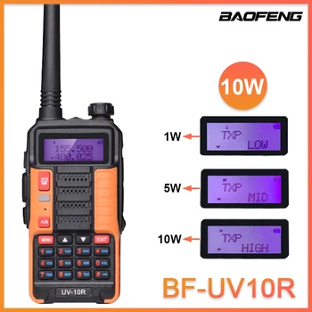 Baofeng UV-10R 10 W Двустранно Любителски радио Приемник на дълги разстояния 10 км Высокомощная Преносима радиостанция Преносими радиолюбители BF-UV10R 2021