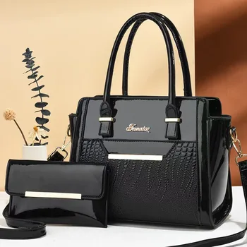 Висококачествени чанти-тоут от изкуствена кожа с едно рамо 2023, алуминиеви композитни панели чанта през рамо с крокодиловым модел, дамски модни чанти