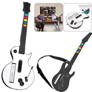 Безжична китара Hero контролер за китара Wii, съвместим с игри на рок-група Clone Hero, аксесоари за дистанционно управление на джойстика