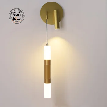 Скандинавски минималистичен нощни монтиран на стената лампа с регулируема въртяща се на 330 градуса, лампа за четене, начало декор, на фона на спални, led лампа