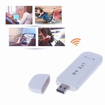 4G WiFi рутер 100 Mbps с USB модем, мобилна точка за достъп LTE 3G/ 4G usb ключ със слот за SIM карта, карта дата