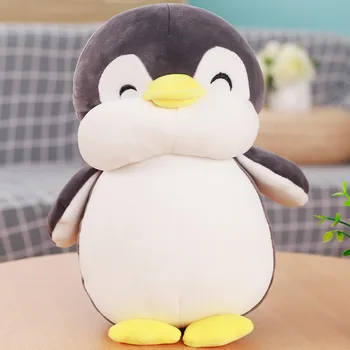 голям плюшен мека сива играчка във формата на пингвин, сладка дебела кукла-пингвин, подарък около 60 см 2664